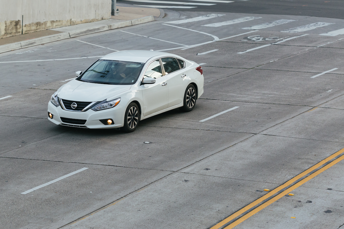 White Nissan Altima