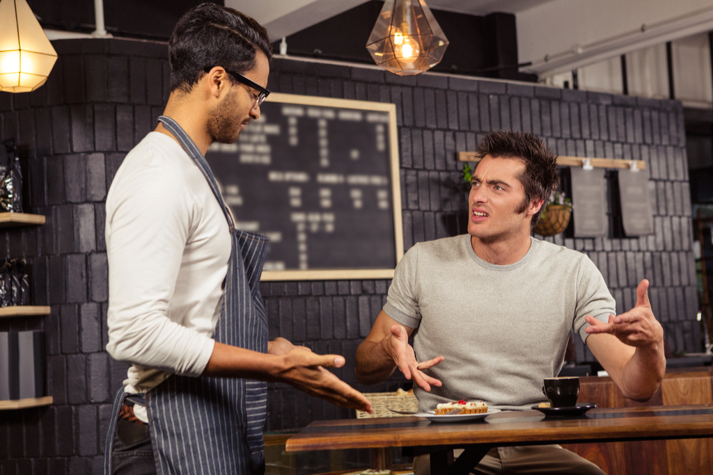 Angry Customer in Coffee Shop