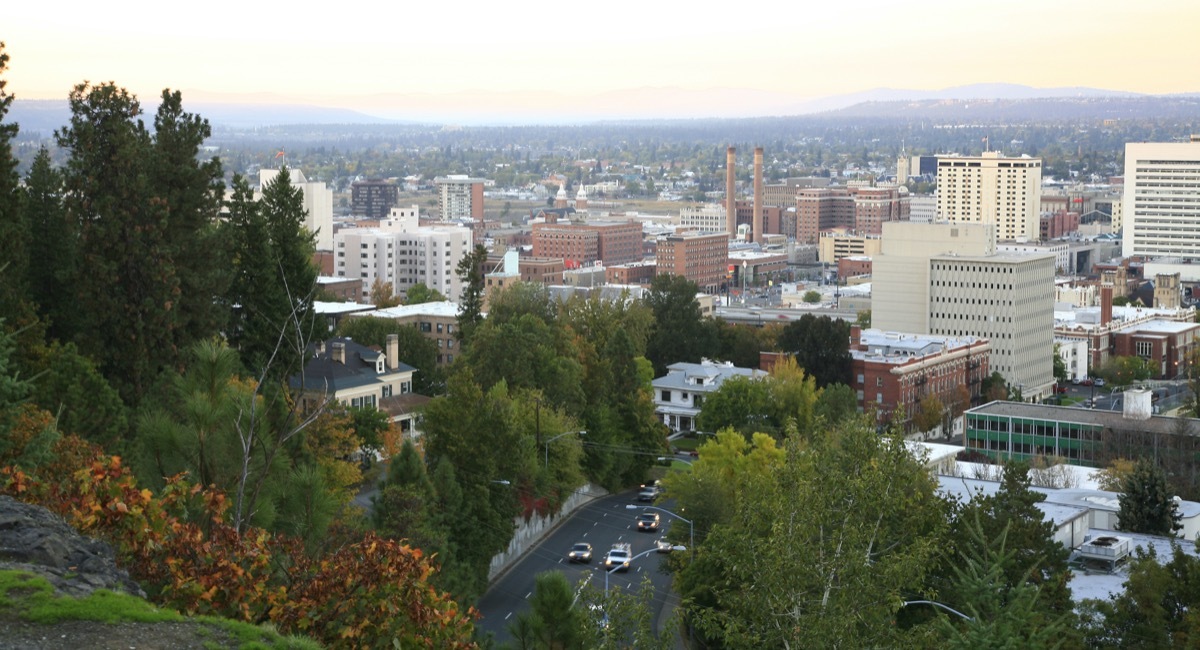 cityscape photo of downtown Spokane, Washington