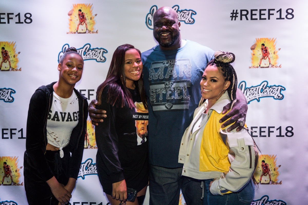 Me'arah O'Neal, Shaquille O'Neal, Amirah O'Neal, and Shaunie O'Neal