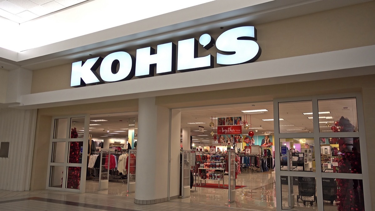 the entrance of a Kohl's store in Danvers, Massachusetts