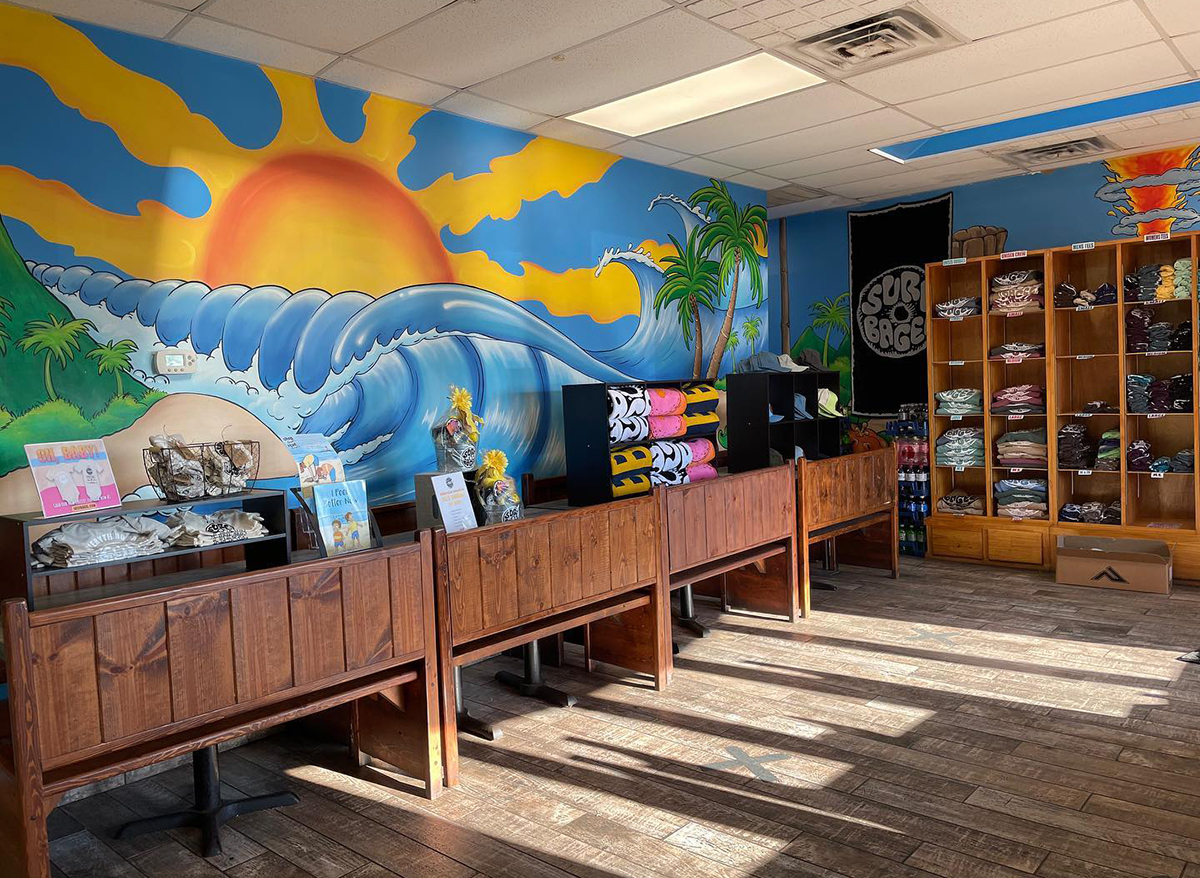 interior of surf bagel in delaware