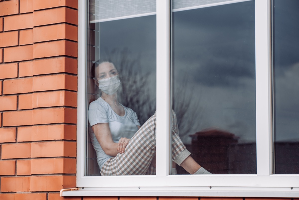 Woman at home during quarantine