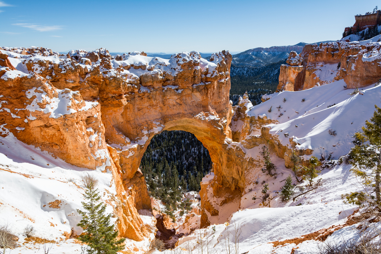 Natural Bridge is One of Several Natural Arches in Bryce Canyon and Creates a Beautiful Scene at this viewpoint.