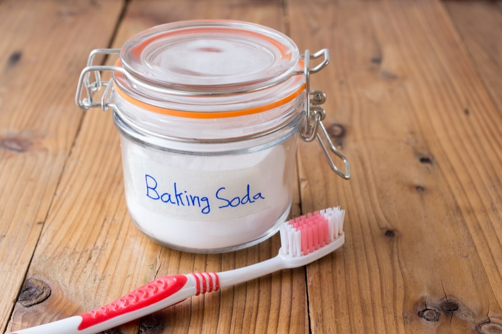 Labeled mason jars for the bathroom, toothbrush.