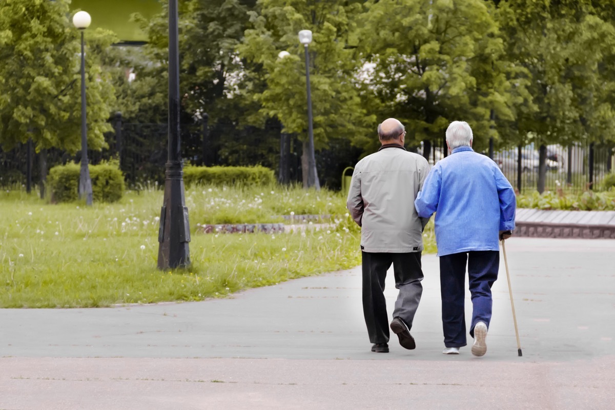 Older couple on a walk