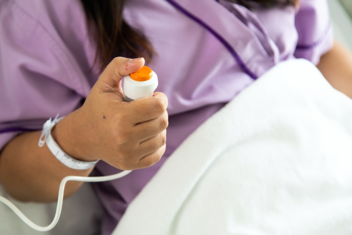 emergency nurse call button in hospital room