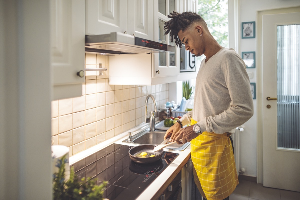 man cooking in the kitchen