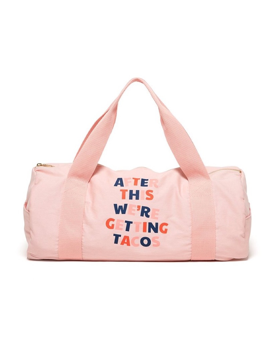 pink gym bag