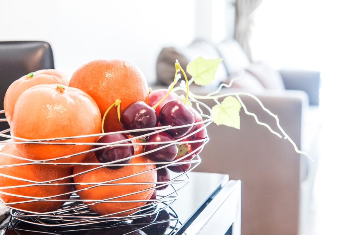 fake fruit for decorate on the table