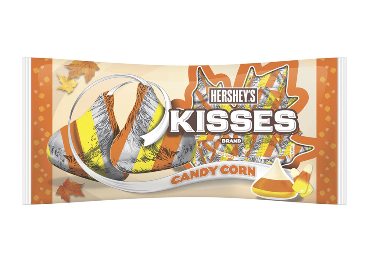 bag of candy corn hershey kisses