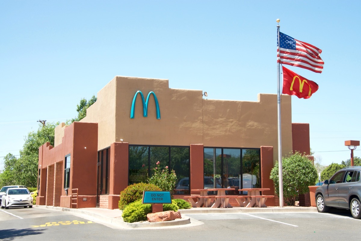 mcdonalds sedona arizona blue arches, wow interesting facts