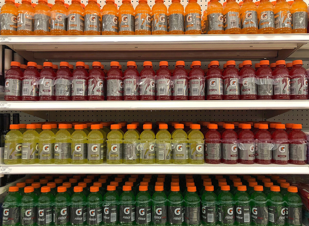 gatorade bottles in aisle