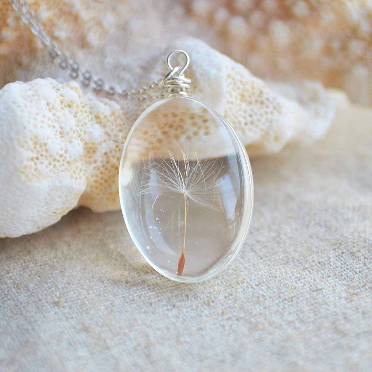 Dandelion Seed Necklace {Handmade Items From Amazon}