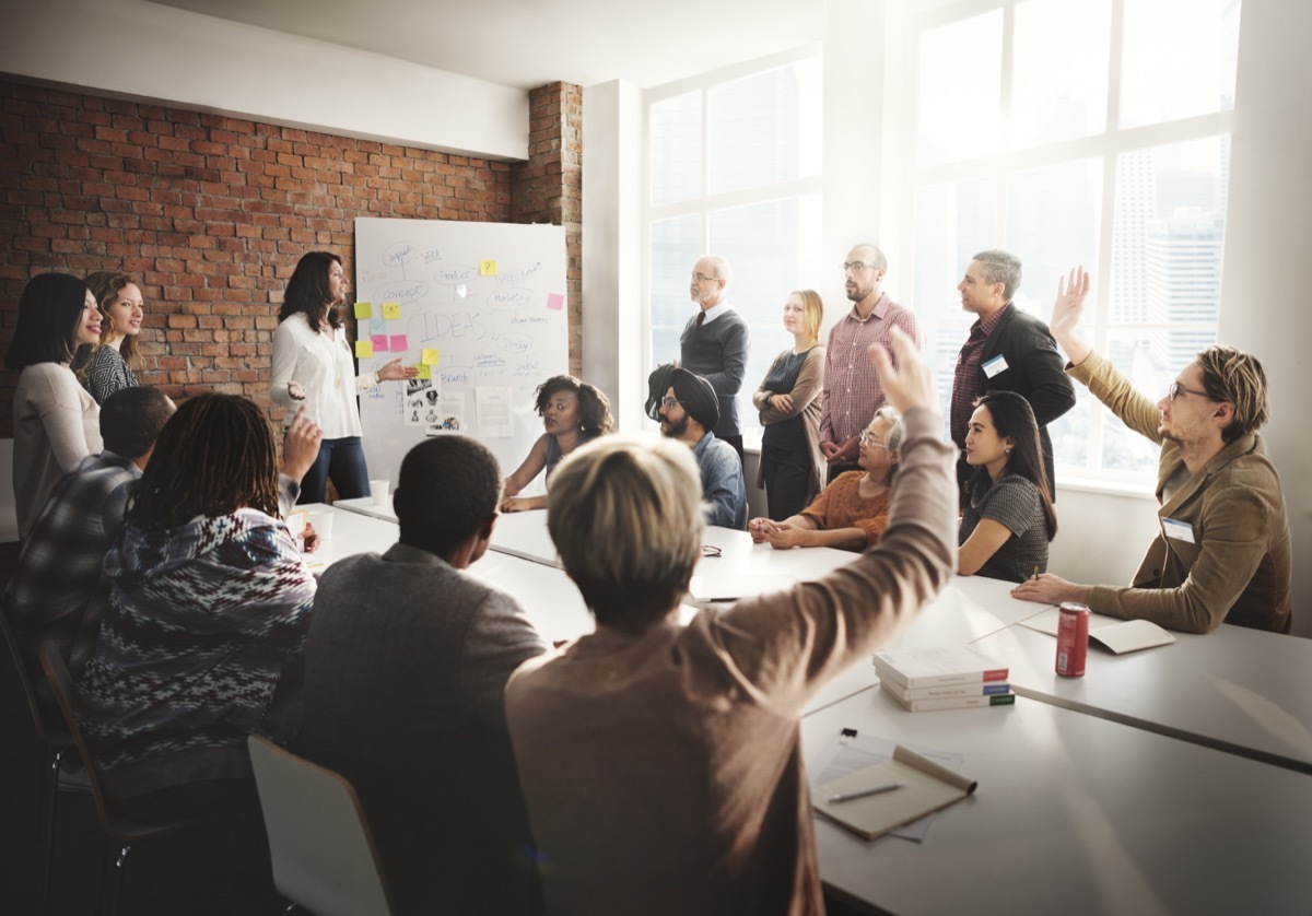 People Sharing Ideas in a Meeting