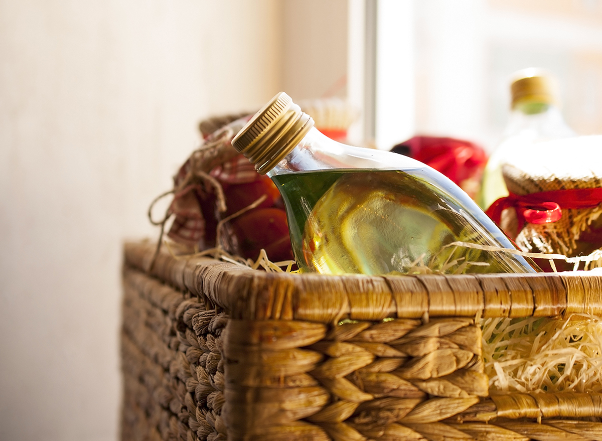 create zones in pantry with baskets