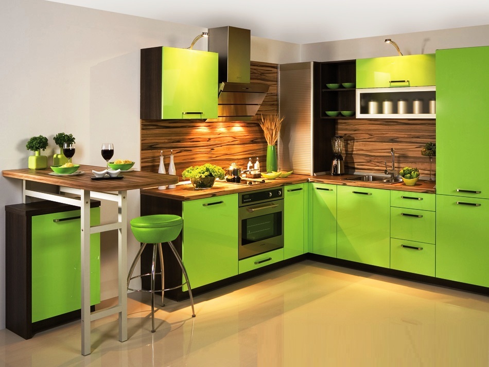 Bright colors in kitchen design