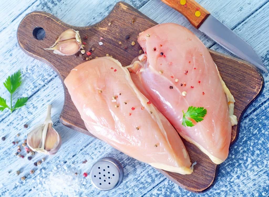 Raw chicken