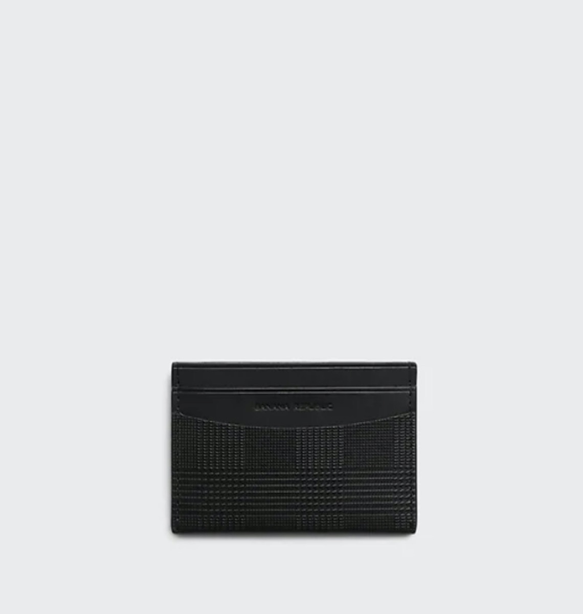 black leather card case