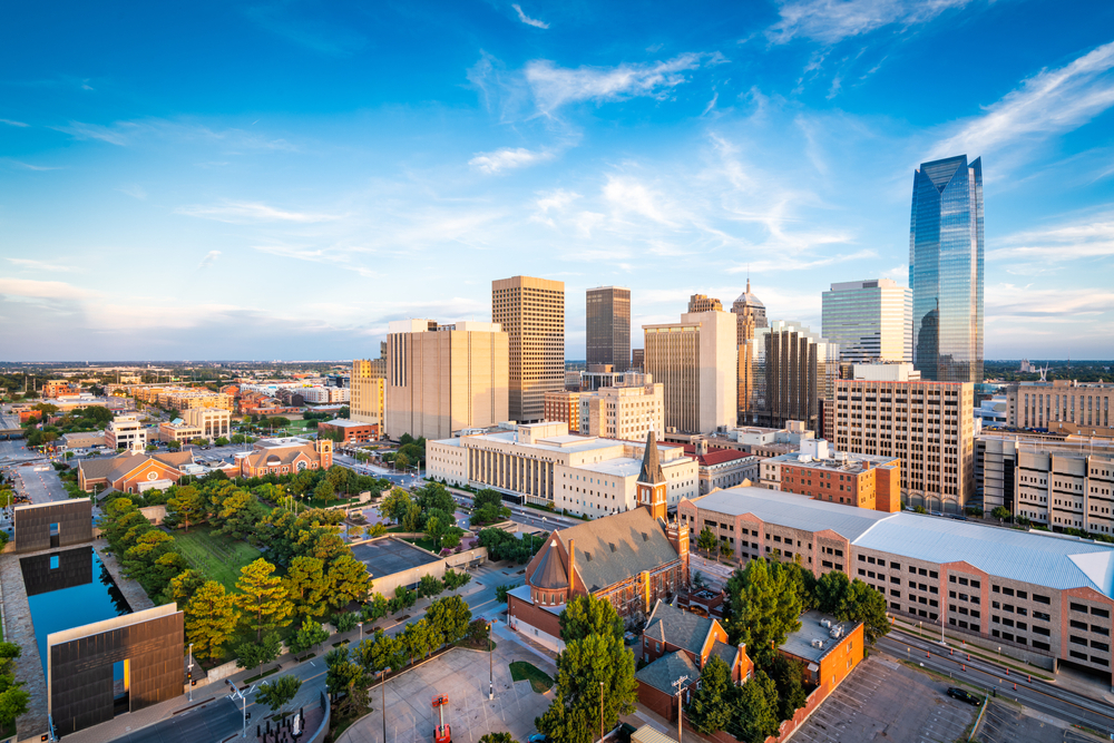 The skyline of Oklahoma City, Oklahoma