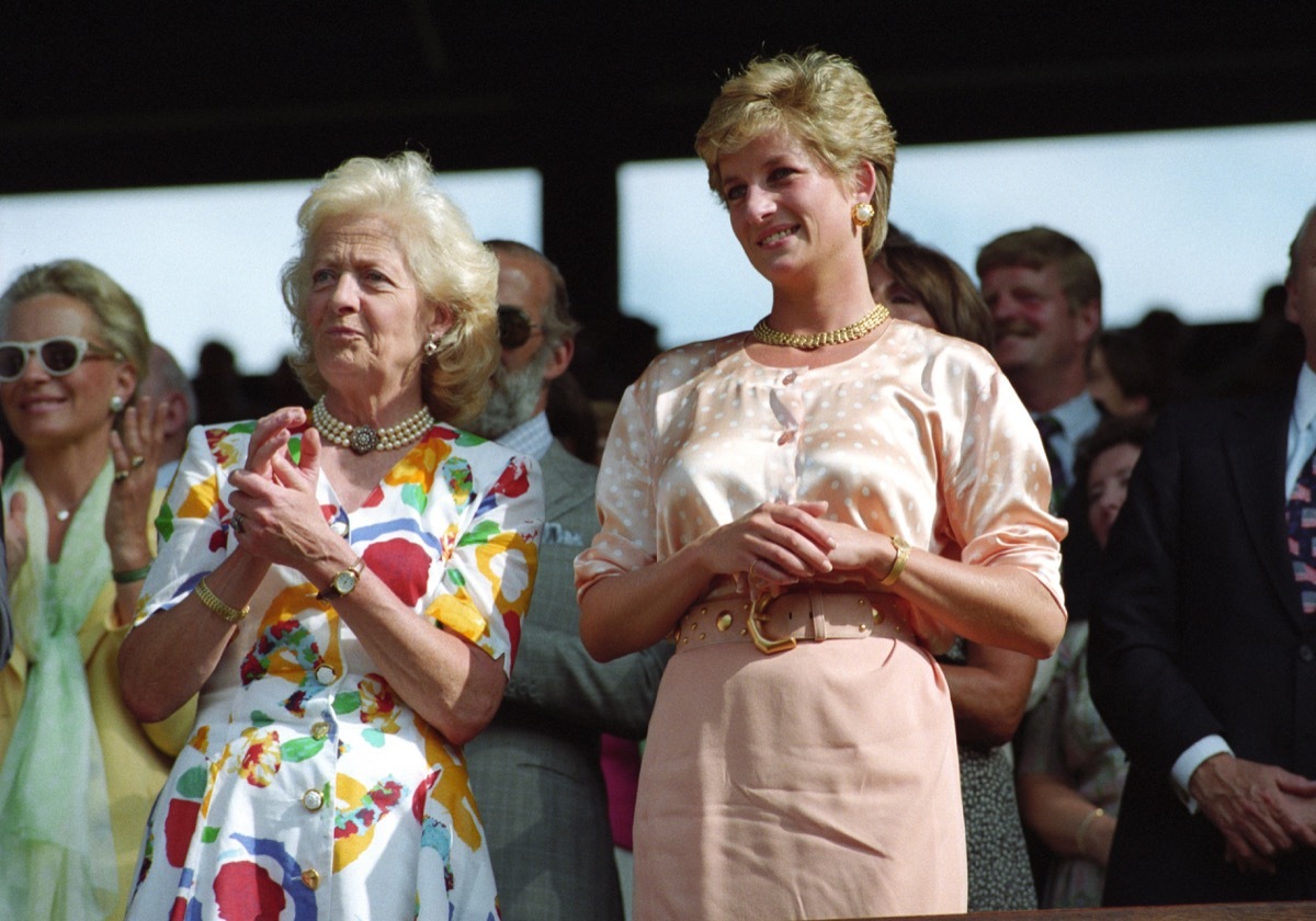 Princess Diana and her mother at Wimbledon