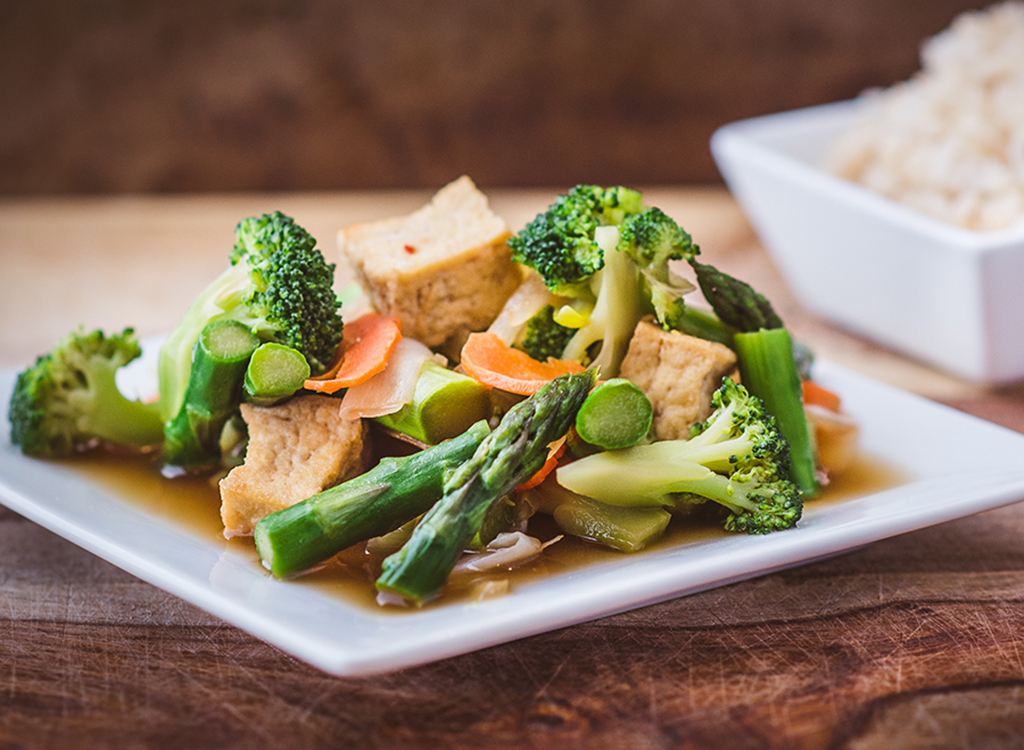 sauteed vegetables on plate