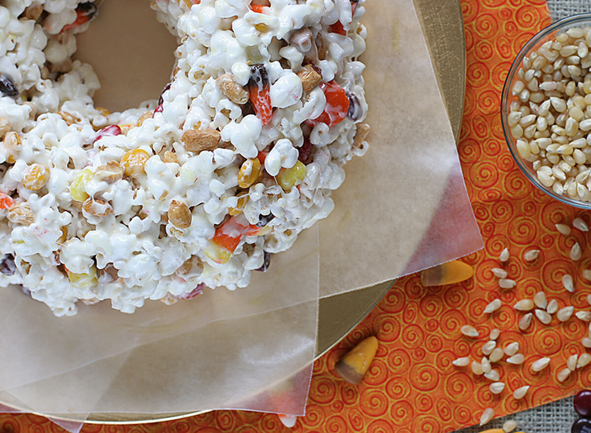 halloween popcorn cake