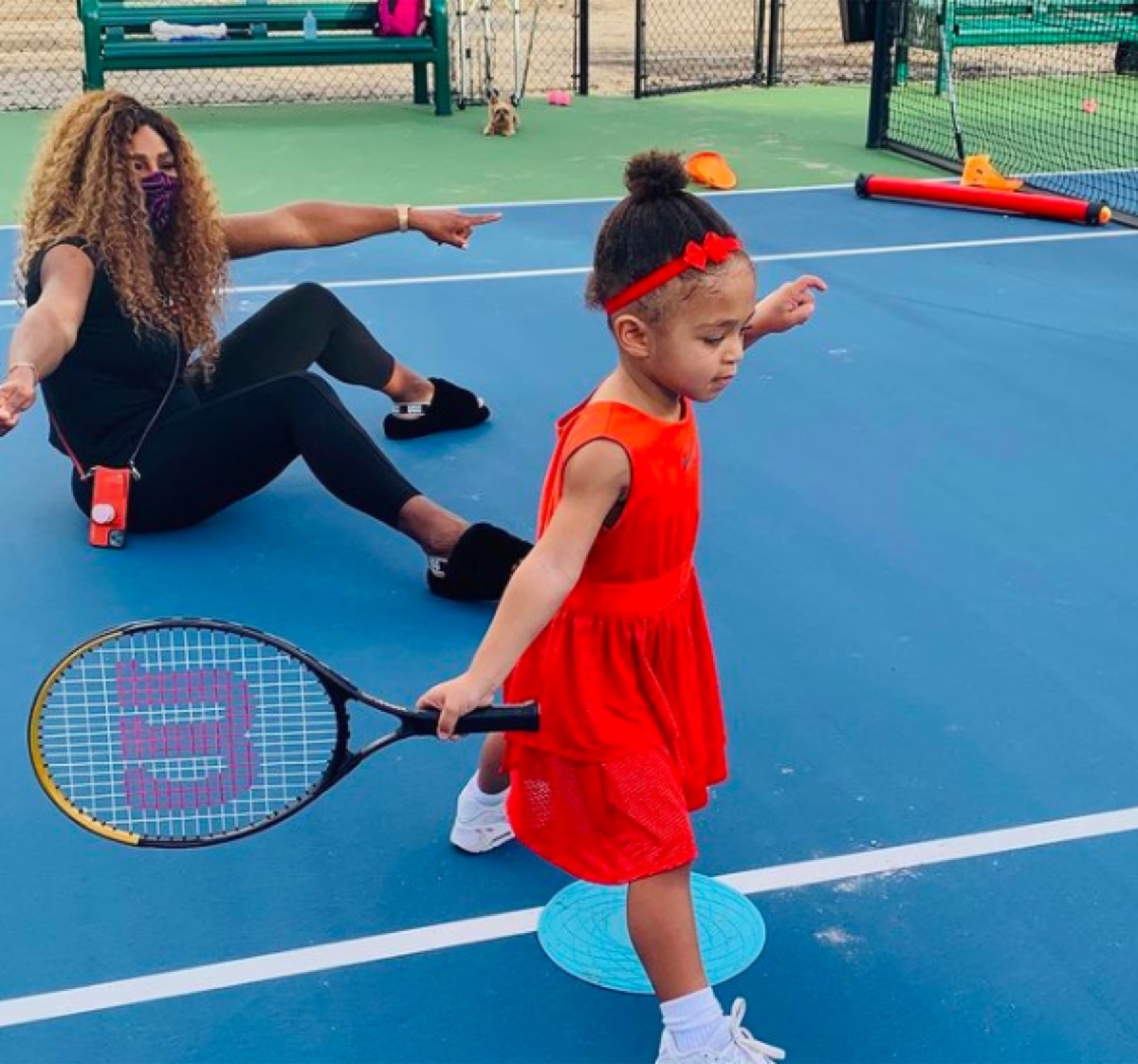 Serena Williams and daughter Alexis