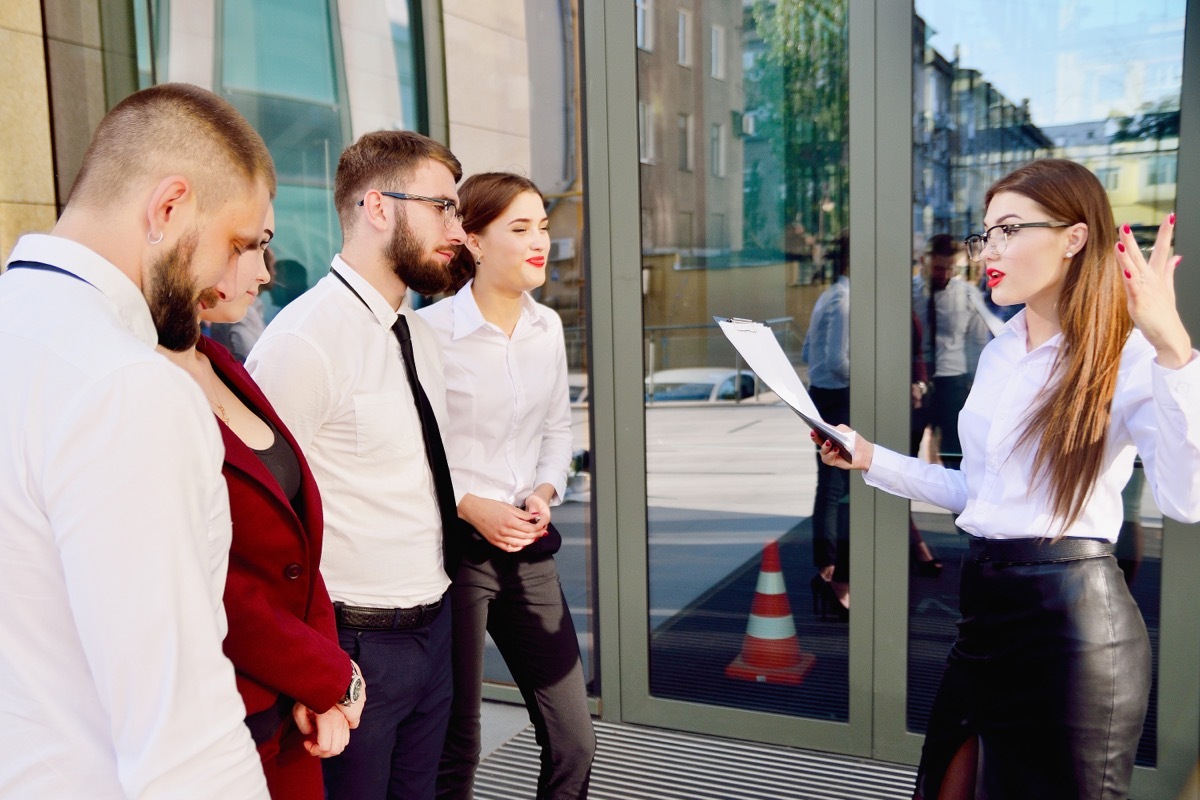 Woman Leading Conversation