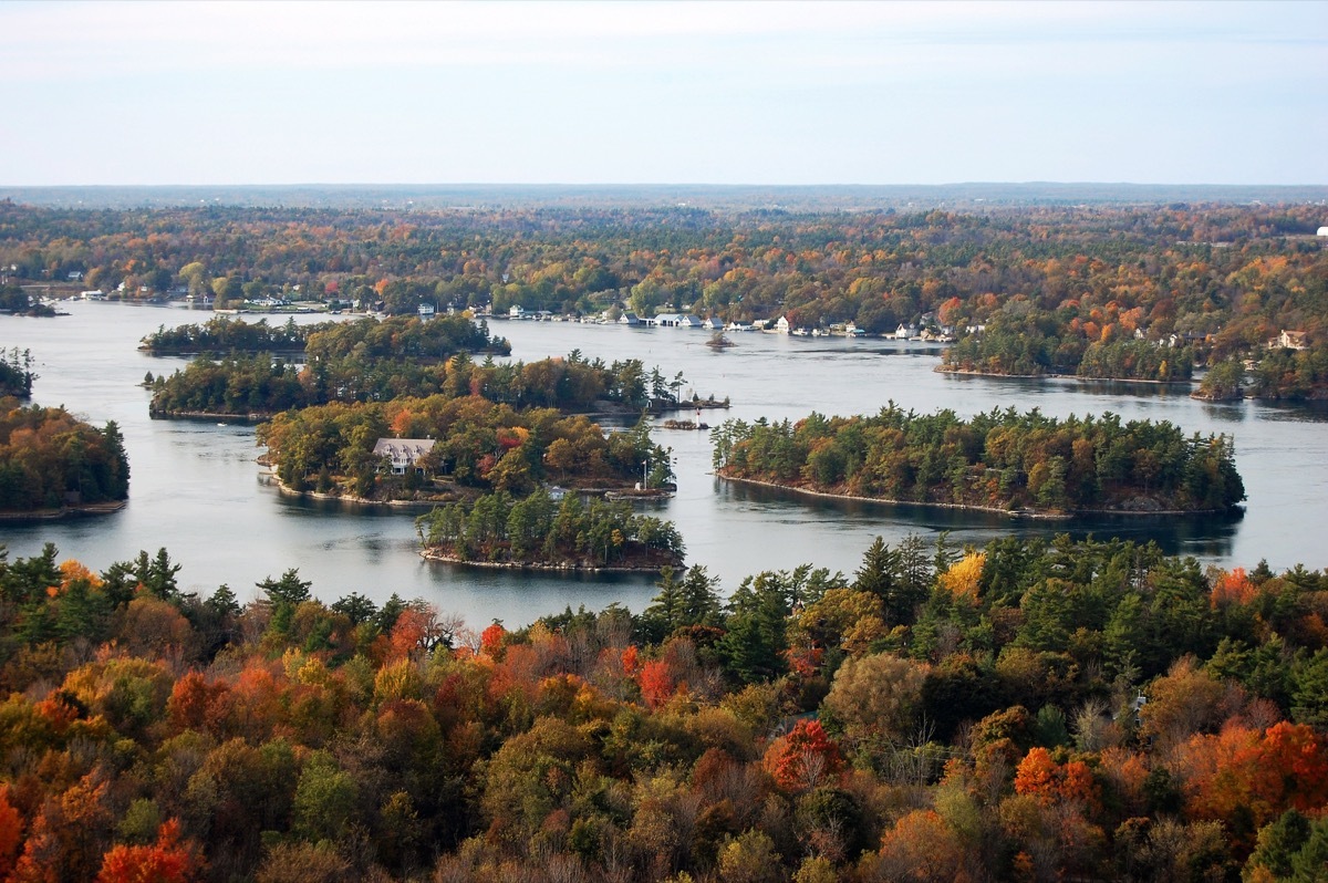 Saint Lawrence River in the fall