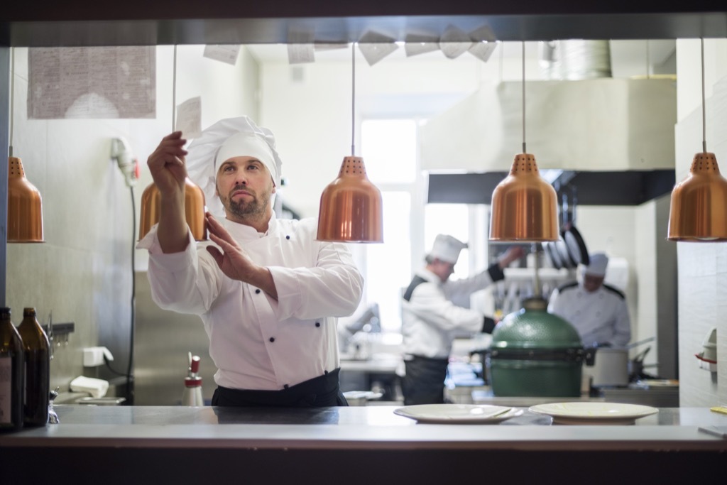 Chef in a restaurant kitchen