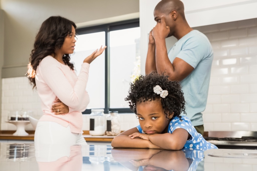 little girl with fighting parents Moms Should Never Say