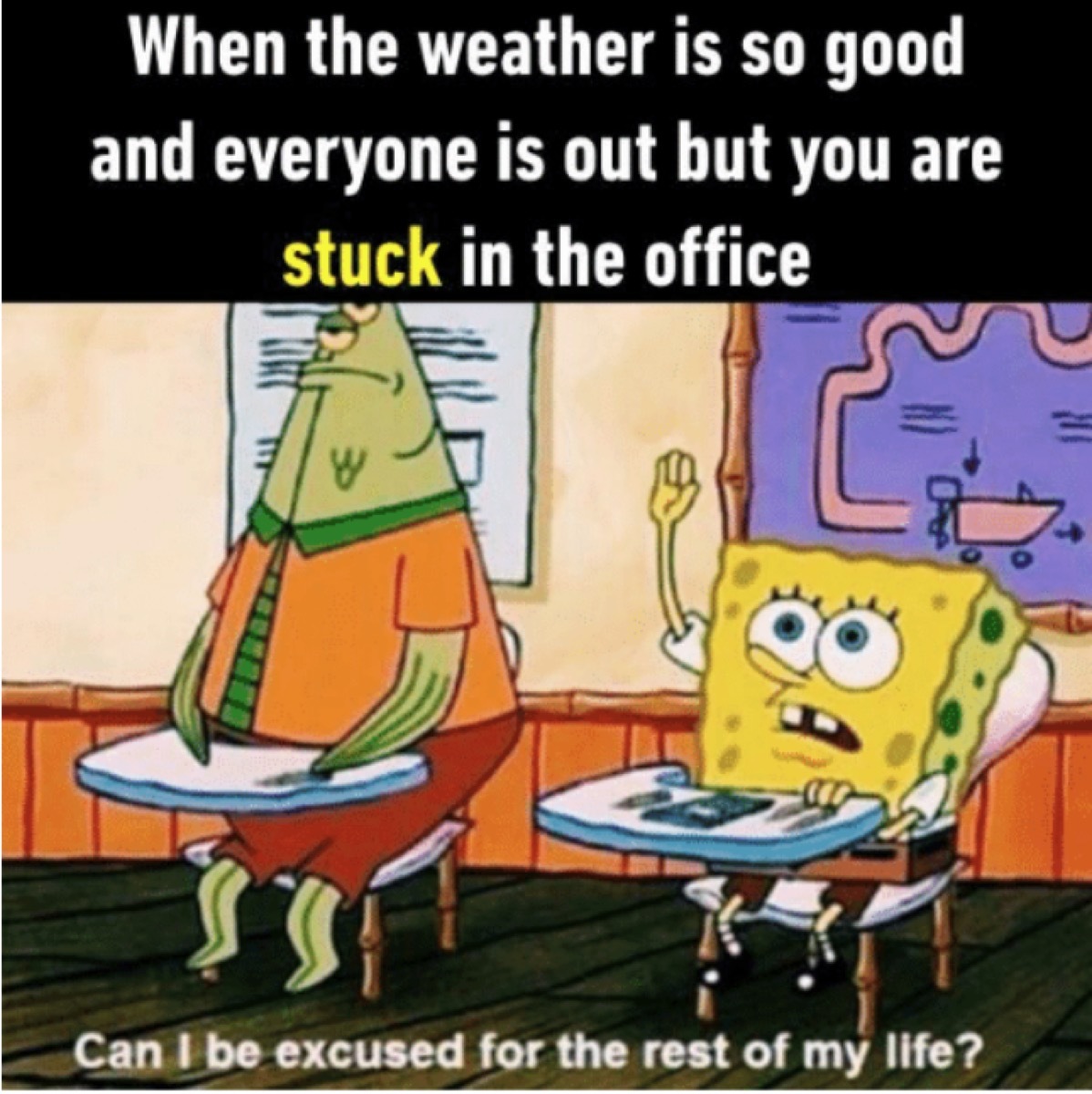 spongebob office meme