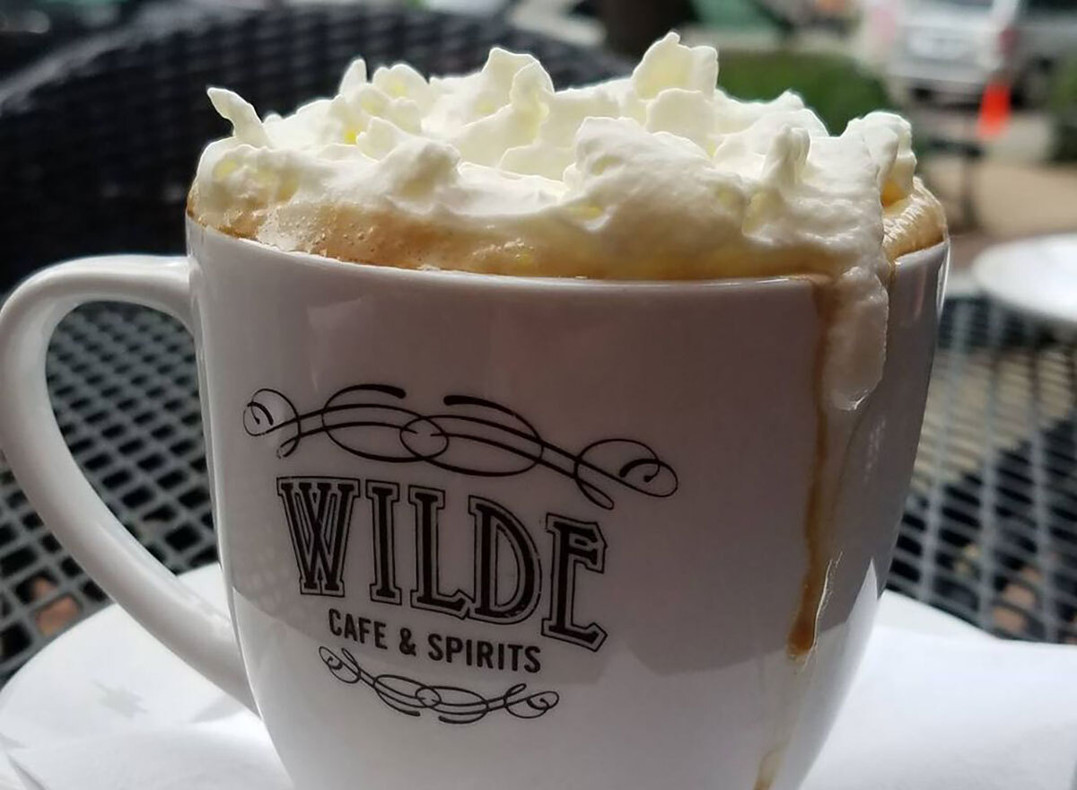 latte from wilde cafe and spirits in minneapolis