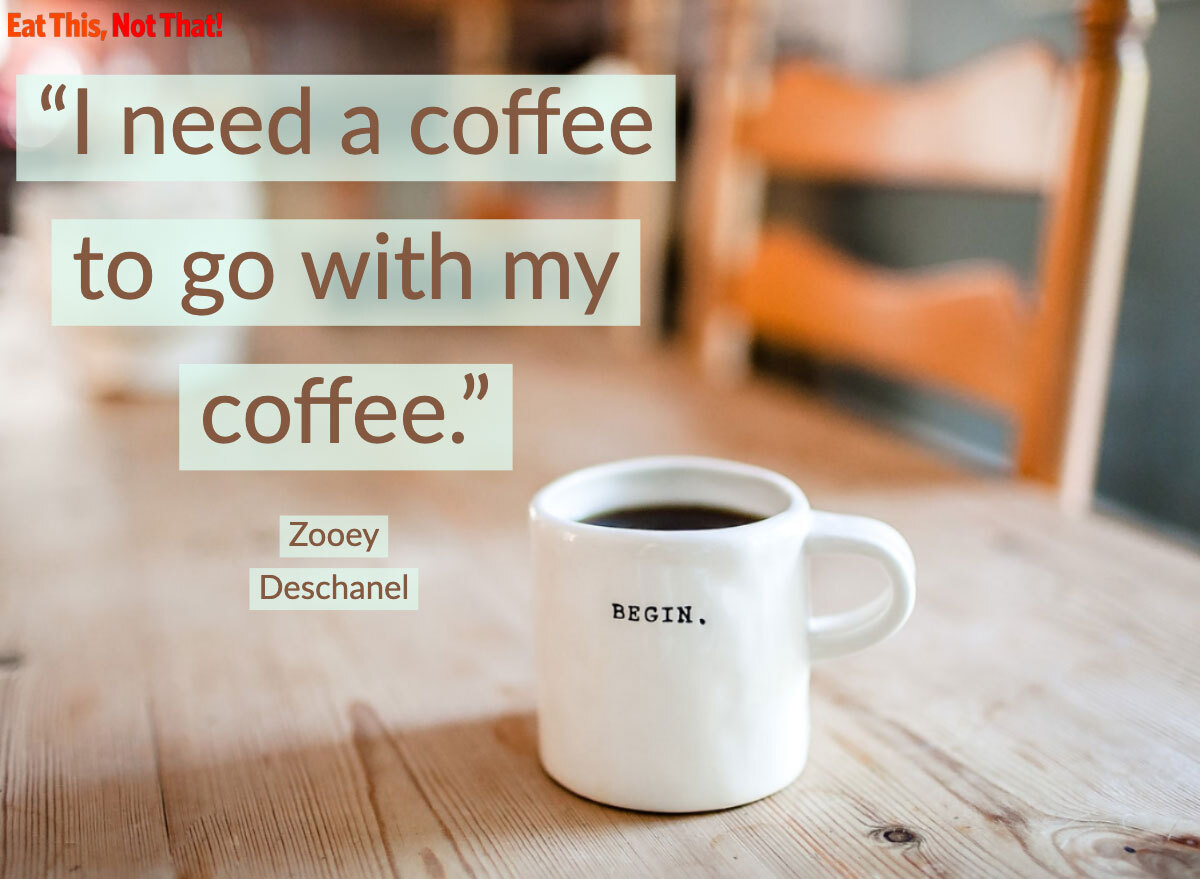 coffee quote zooey deschanel