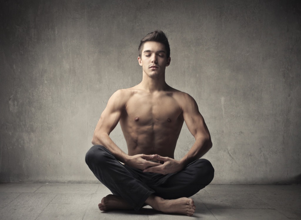 man meditating