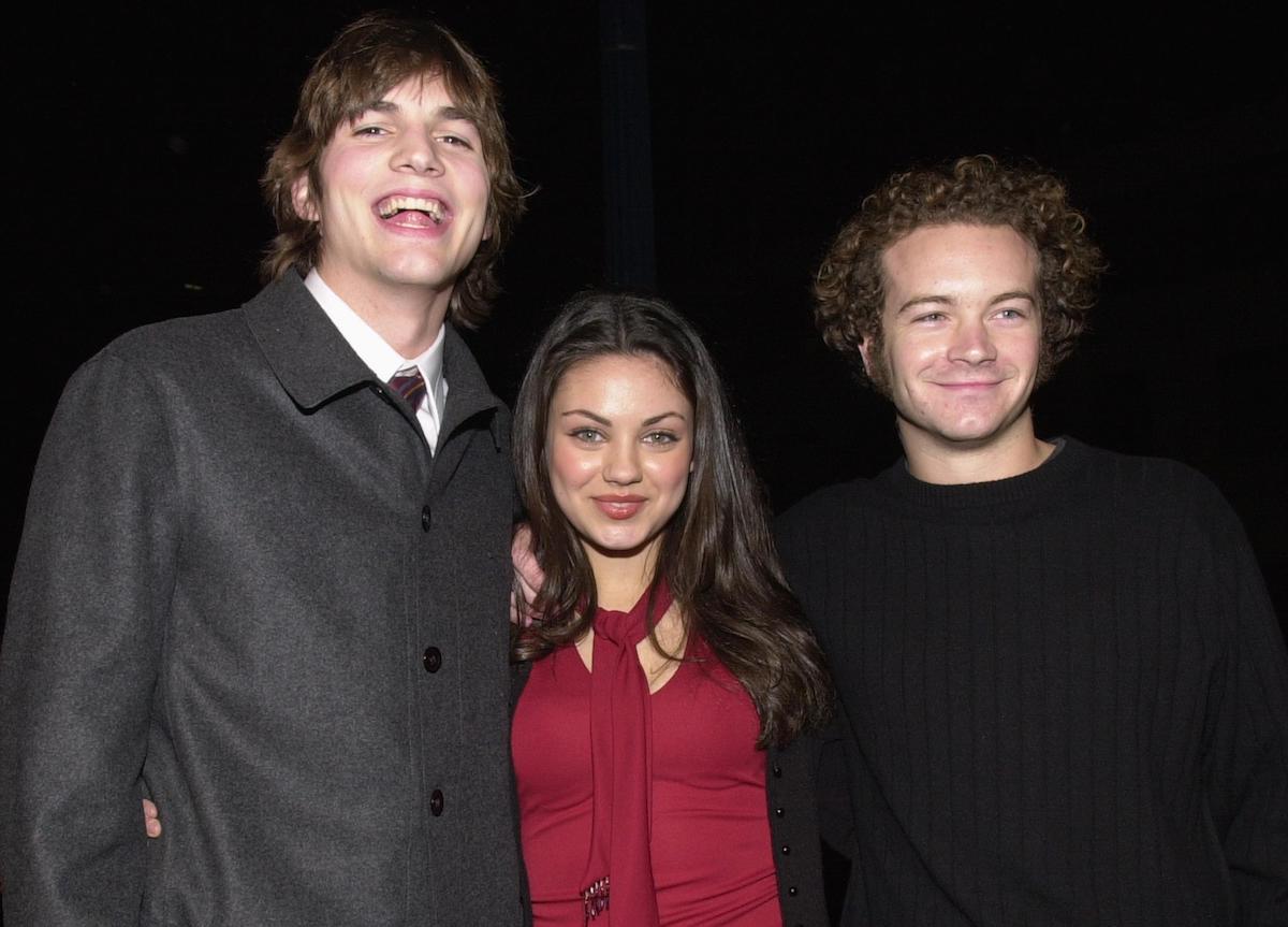 Ashton Kutcher, Mila Kunis, and Danny Masterson at the premiere of 