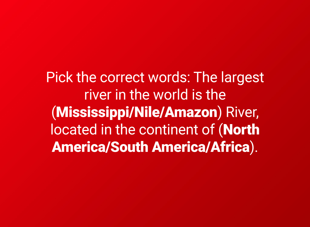 nile amazon rivers question 6th grade geography