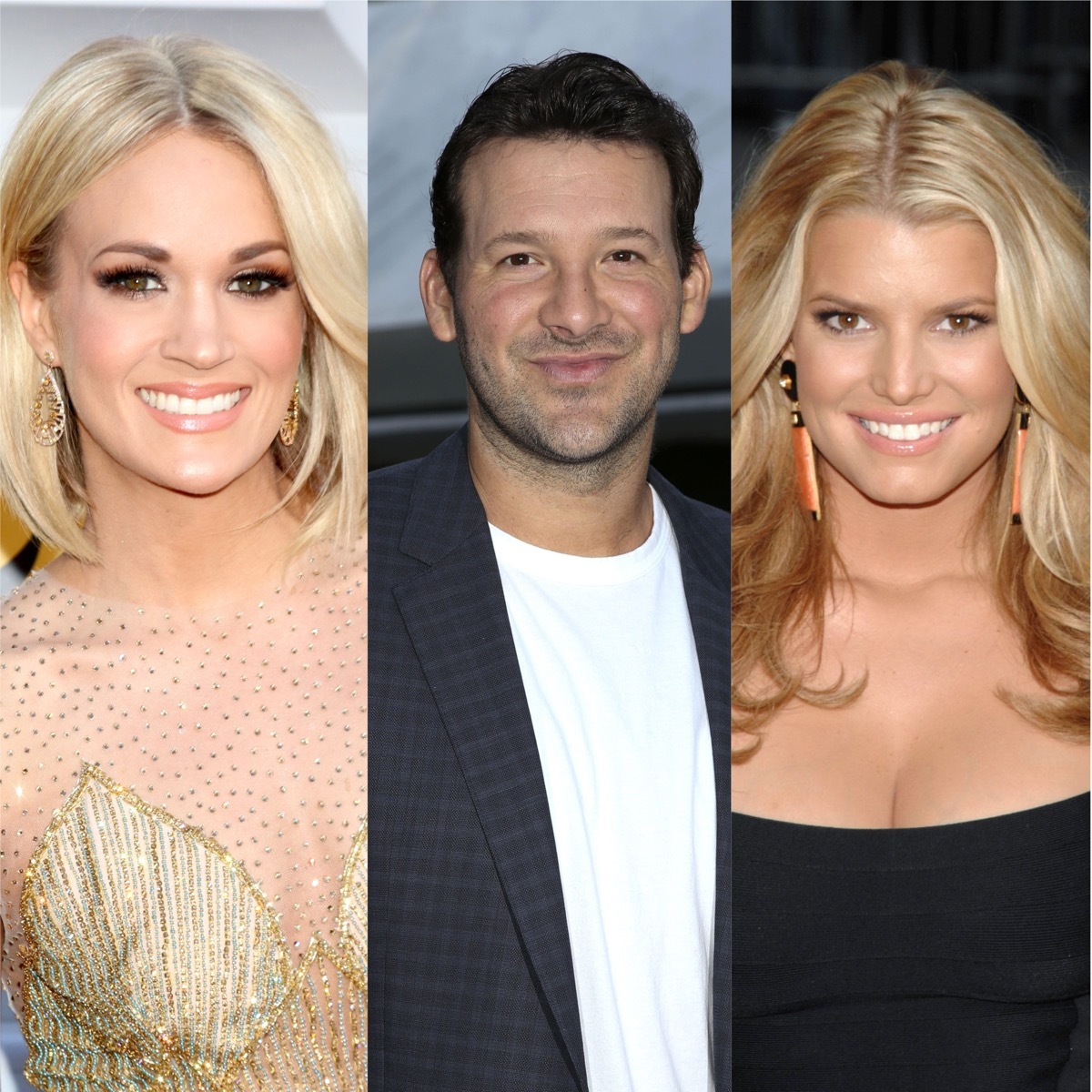 Carrie Underwood, Tony Romo, and Jessica Simpson