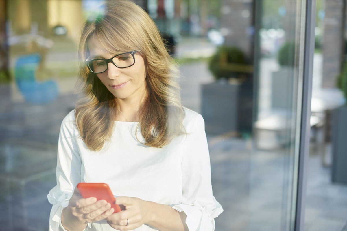 Woman texting