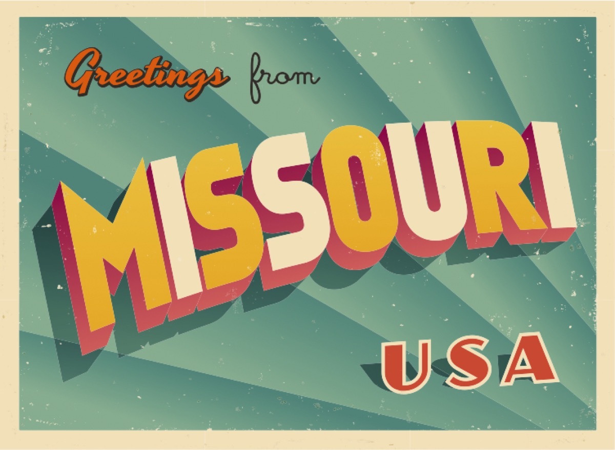 missouri postcard famous state statues