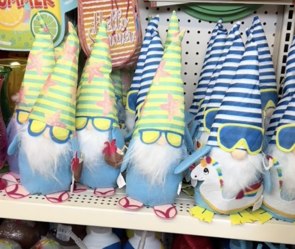 Summer gnomes at Dollar Tree