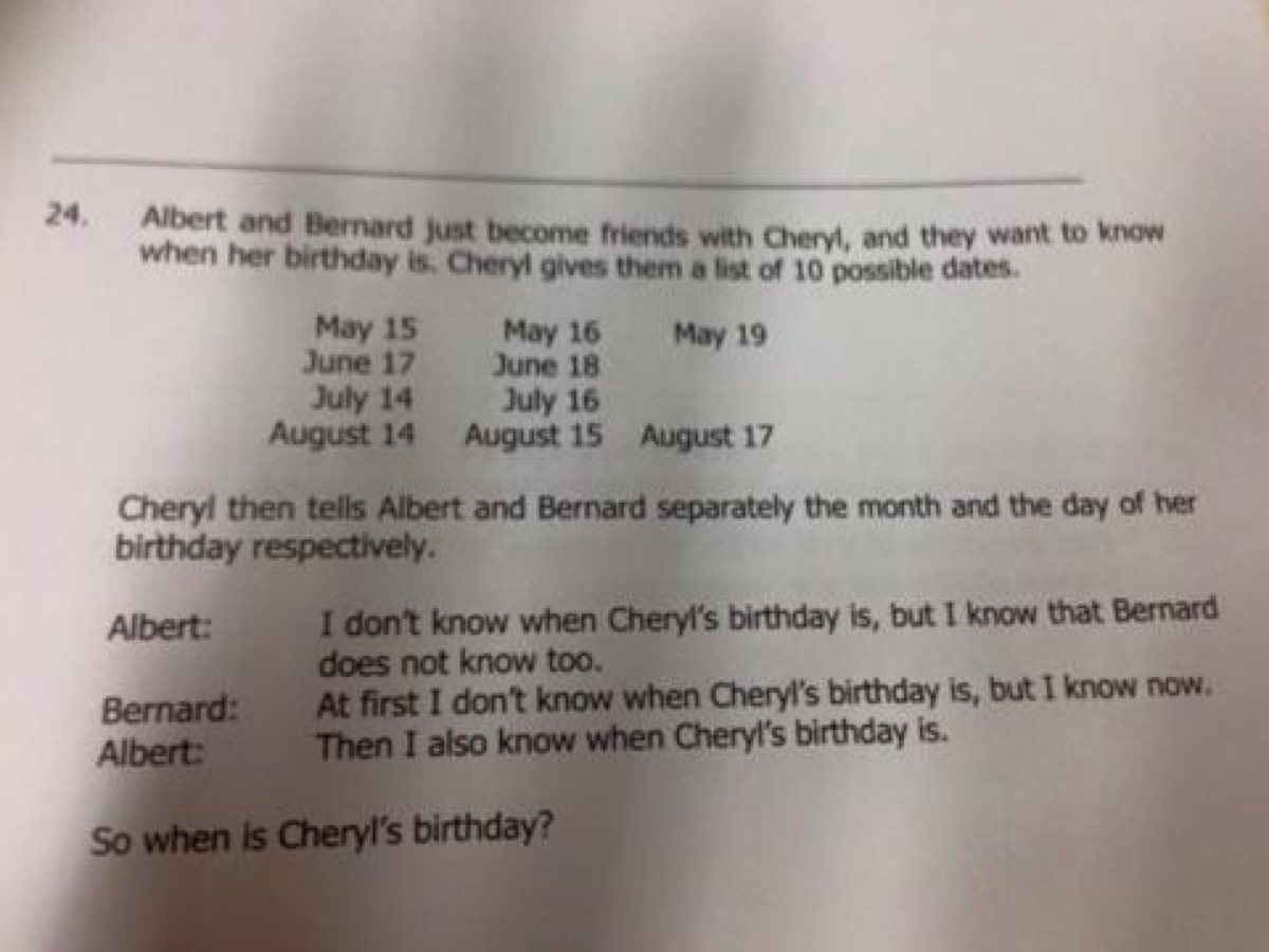 Birthday Math Problem {Tricky Math Questions}