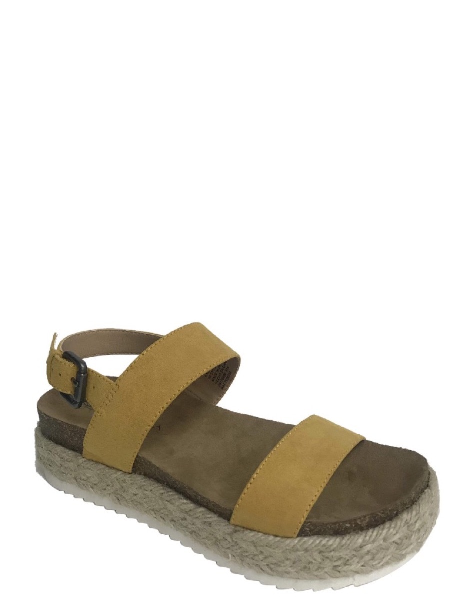 yellow strappy sandals, affordable sandals