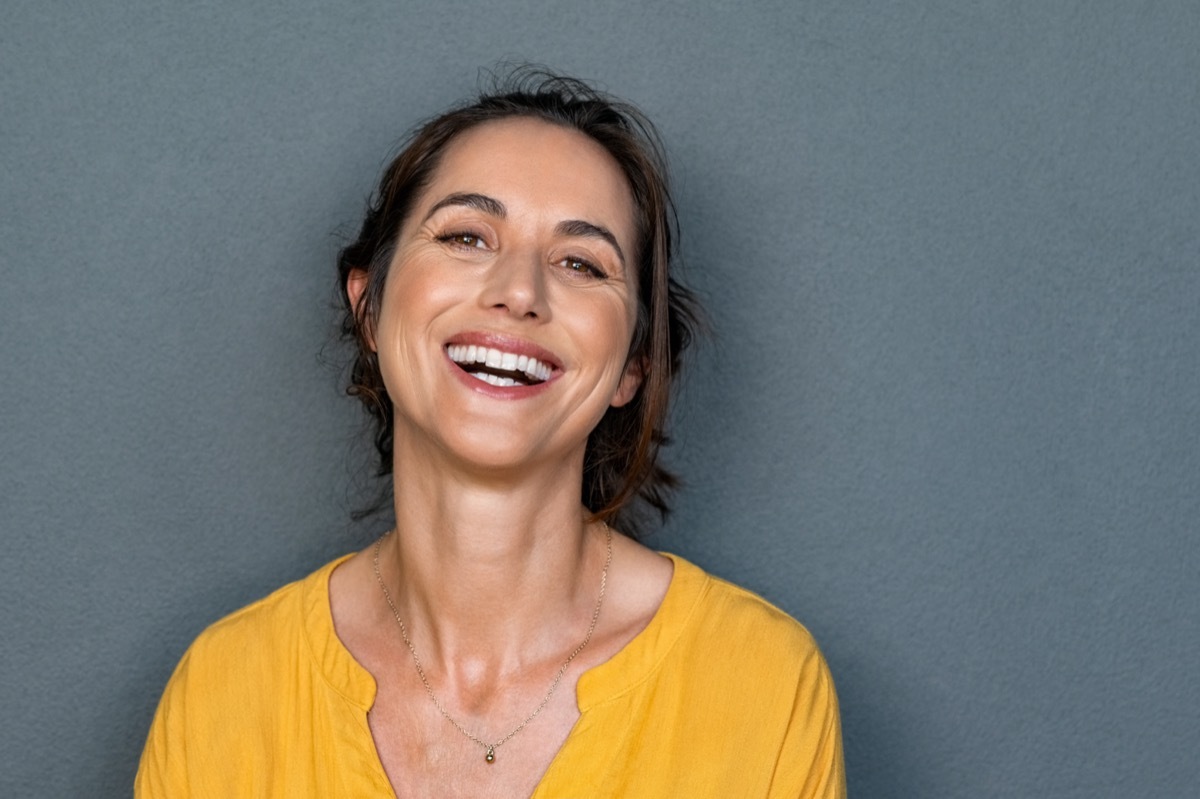 middle age woman smiling