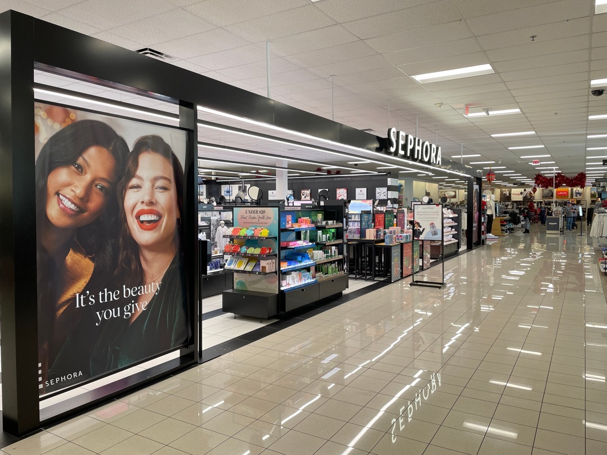 Kohls retail store interior during the holidays