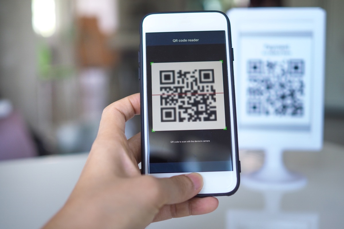 scanning QR code