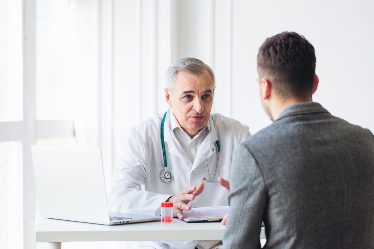 Doctor talking to patient