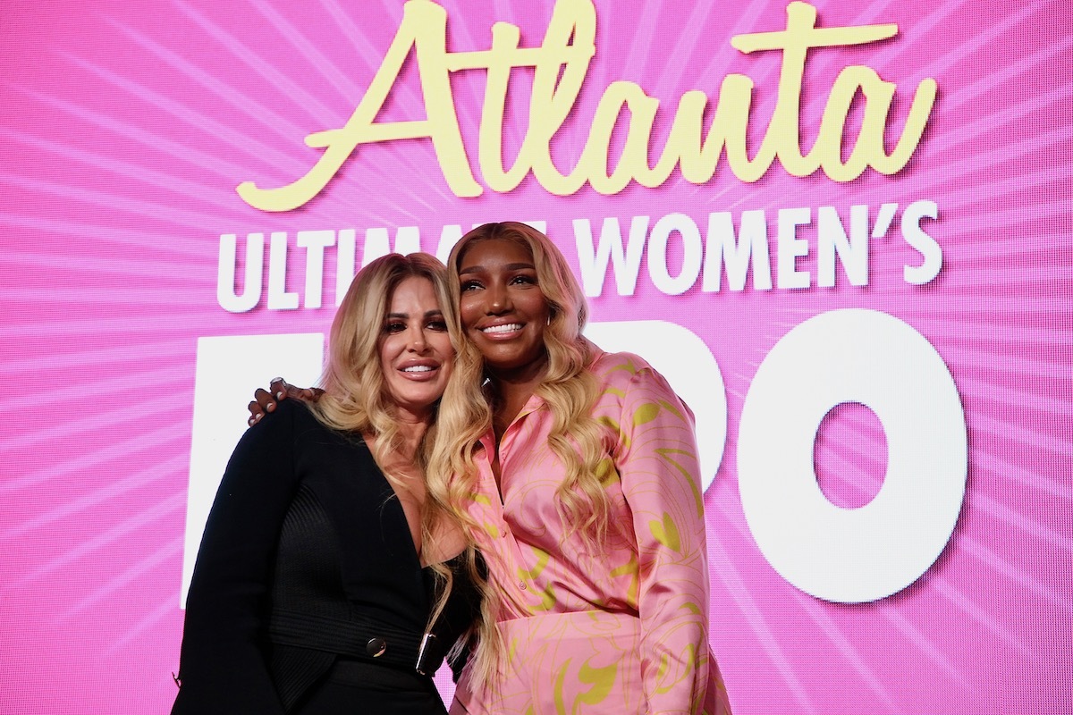 Kim Zolciak-Biermann and NeNe Leakes at the Ultimate Women's Expo in 2021