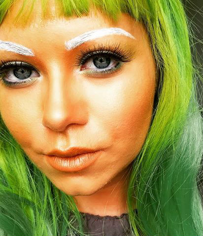 Oompa Loompa  #2 |  11 Creepy and Cool Halloween Makeup Ideas to Try This Year |  HerBeauty